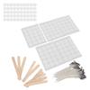 100Pcs 15cm Candle Wicks100Pcs Double Sided Wicks Stickers50Pcs Candle Shells10Pcs Wood Wicks Holders