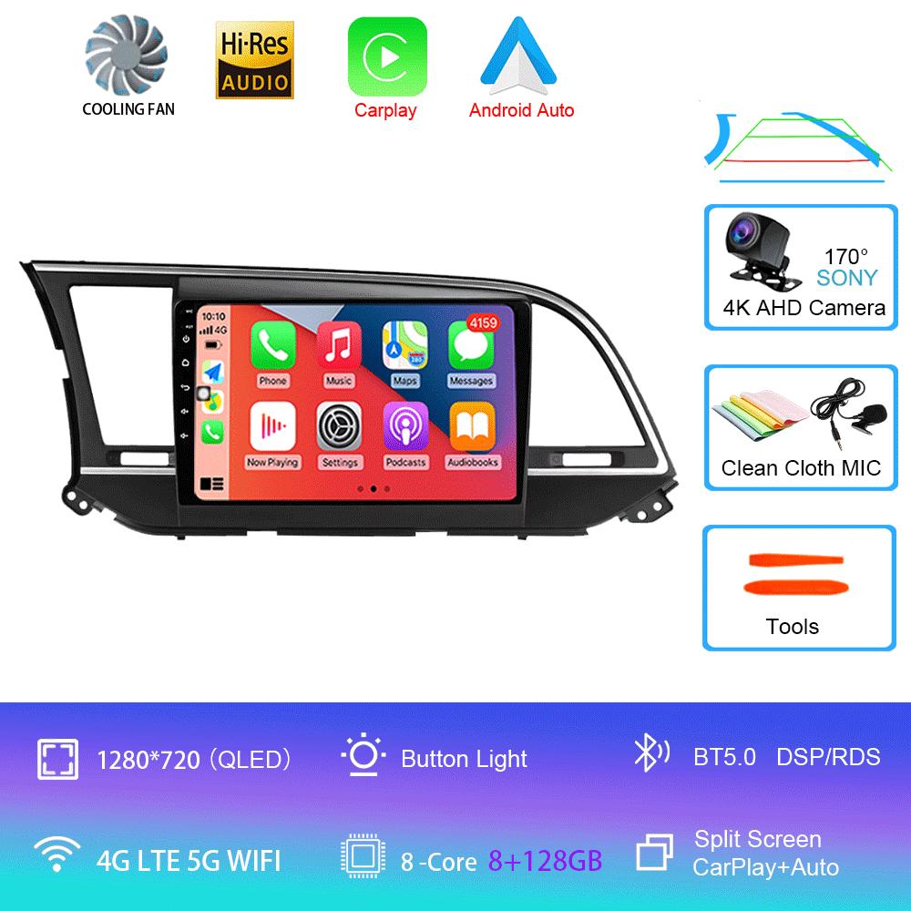 Android 14 Car Radio for Hyundai Elantra 6 2016 - 2018 Player Multimedia Video Stereo GPS Navigation No 2din 2 din dvd