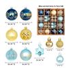 44-Piece Christmas Tree Decoration Set: 6cm Colorful PVC Hanging Balls