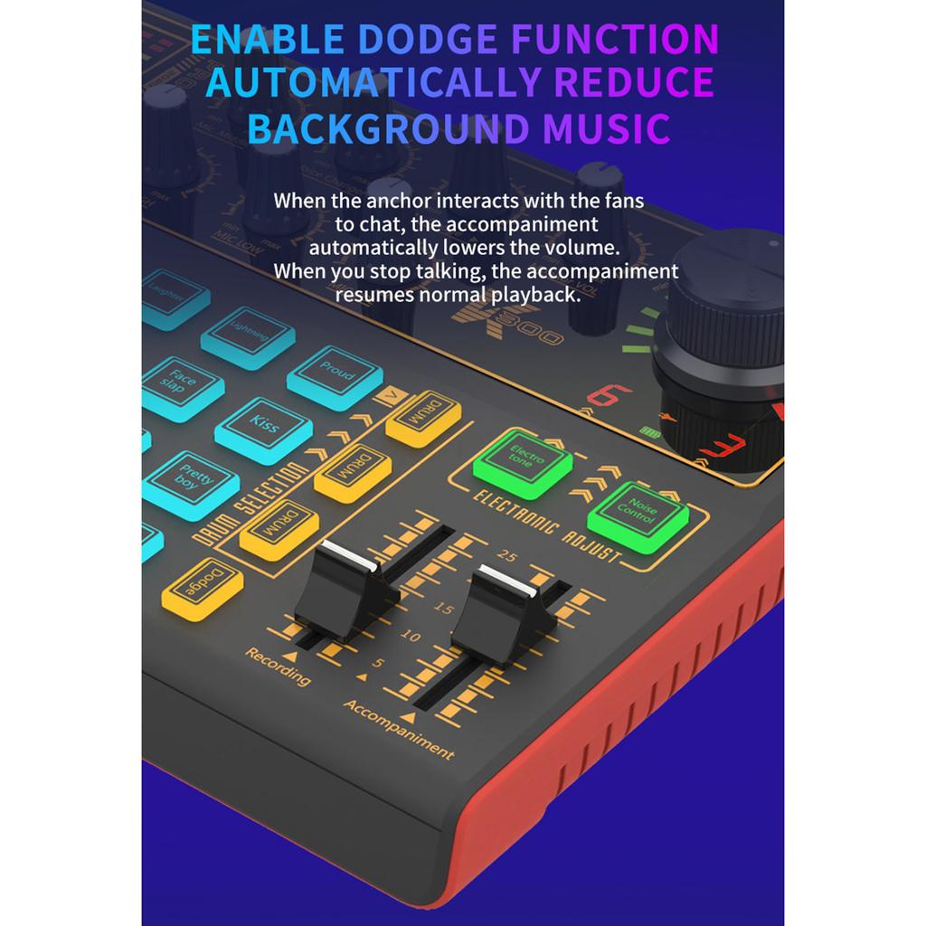 Computer and Mobile Phone Live Streaming Sound Card for Online Singing Chatting Live Video Streaming 3 Reverberation Singing ModesCelsius9 Scene Modes