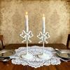 High Footed Bowknot Candle Holder Wrought Iron Wedding Candle Stand  Photography Props
