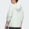 Adidas Water-Resistant Hooded Zip-Up Long Sleeve Jacket Unisex Jackets Linen-Green KA9291