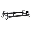 Household Hanging Iron Garbage Bag Rack Stand Bracket Trash Storage Holder Kitchen AccessoryBlack