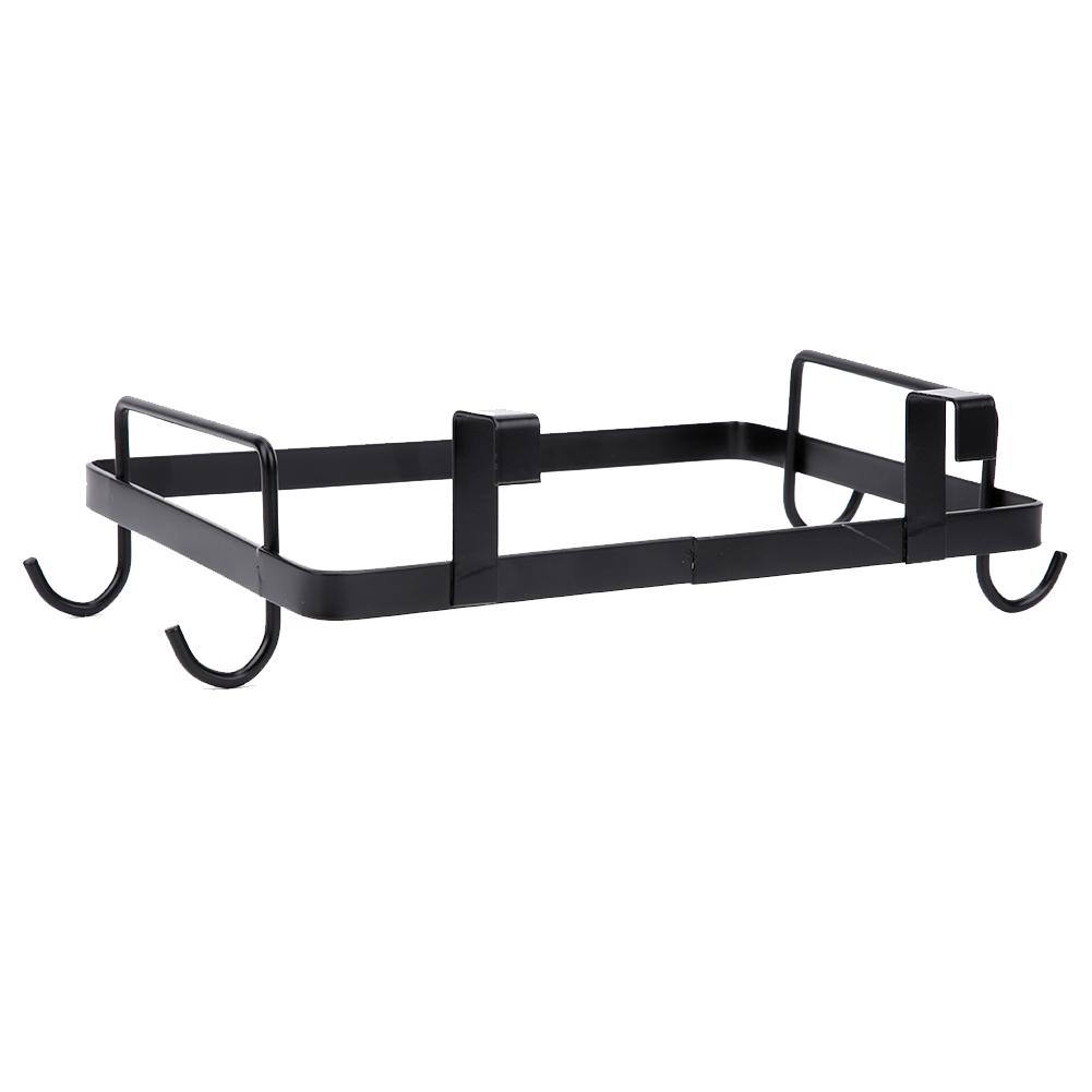 Household Hanging Iron Garbage Bag Rack Stand Bracket Trash Storage Holder Kitchen AccessoryBlack