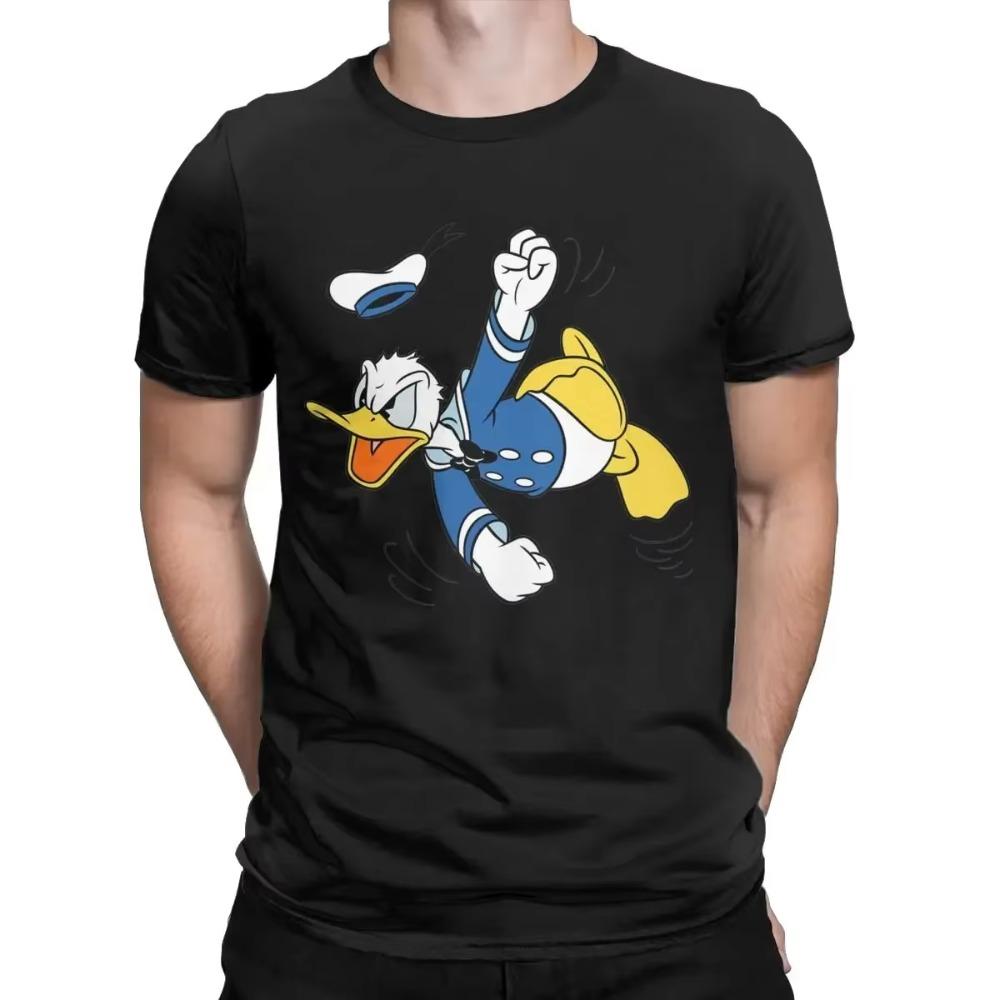 Angry Donald Duck T Shirts Men Cotton Fashion for Male T-Shirts Crew Neck  Tee Shirt Short Sleeve Top Plus Size Round Neck