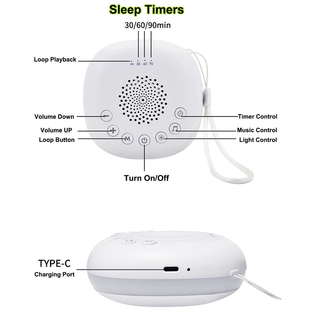 Relaxing Sleep Aid Machine With Timed Closing Feature Suitable For Relaxing Infants And Adults Noise