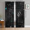Set Of 2 Mathematical Equation Printed Curtains Pole Bag Christmas Decorations Home Room Curtain Made Polyester