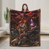 Elden Ring Flannel Blanket  Warm Soft Throw Blanket For Bedroom Travel Office Print Bedspread Sofa Bed Cover