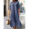 Casual Long Sleeve Woman Dress Office Lady Spring Summer Fashion Elegant Solid Shirt Dress Dresses For Women Female Robe