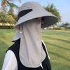 Wide-Brimmed Sunshade Shawl Cap Detachable Picking Tea Hat Sun Hat Anti-UV Cap  Travel