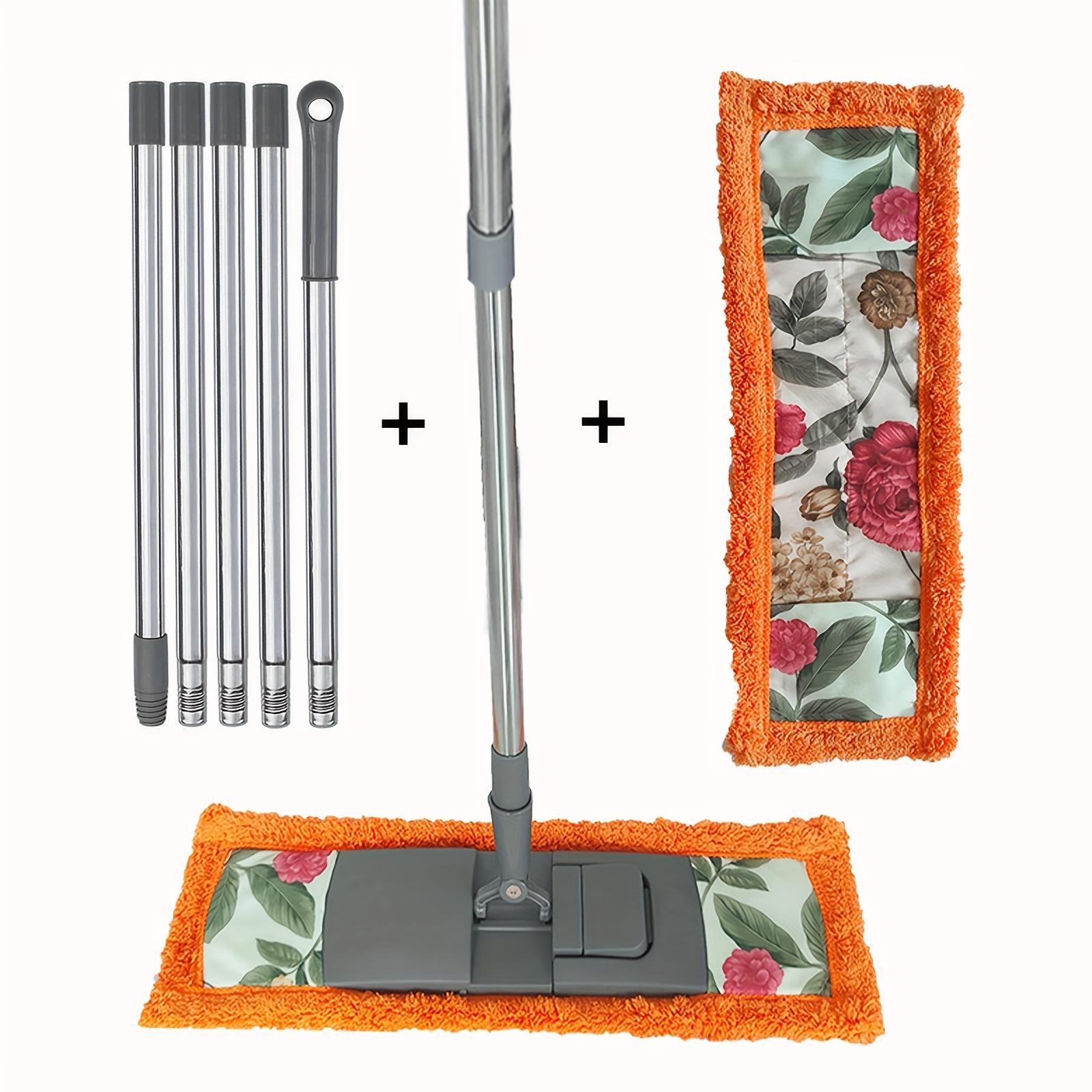 

Wall Dust Cleaning Mop With Long Handle For Cleaning Walls Using 2 Reusable Microfiber Mop Pads Suitablewall Cleaners Floor Clea помаранчевий
