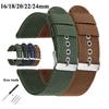 16 18 20 22 24 mm Hoge Kwaliteit Canvas Nylon Horlogeband voor Huawei Polsband Mannen Vrouwen Zacht Sport Waterdicht Armband Accessoires
