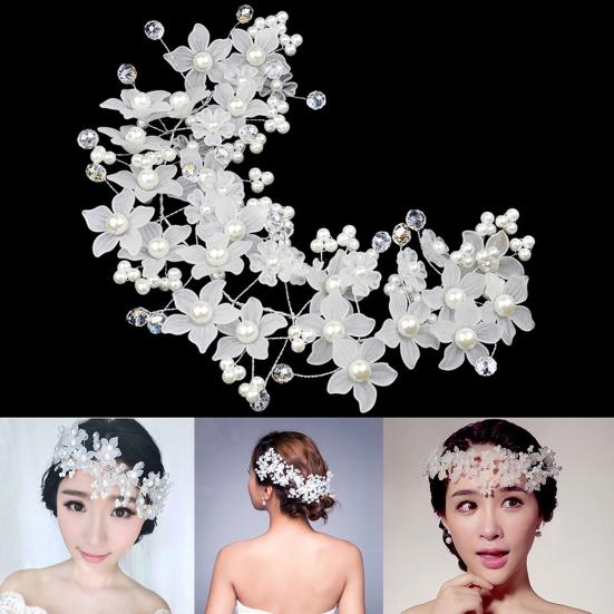Hair Pins Flower Durable Plastic Flower Bride Wedding Headdress for Wedding