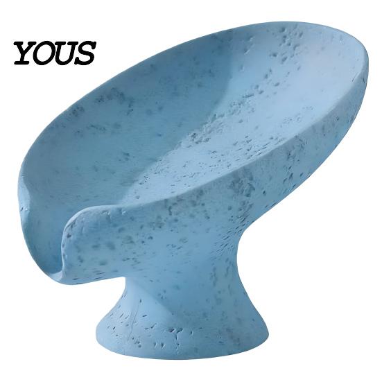 Non-foaming Soap Dish Self Draining Dish, 3D Printed Holder, Multi-functional Smooth Curve Tray Sink Organizer for Shower, Bathroom, Kitchen