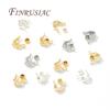 100pcs/lot 18K Gold Plated Connector Clasps Crimps Beads For Bracelets Necklace DIY Jewelry Making Supplies,Crimps Cover