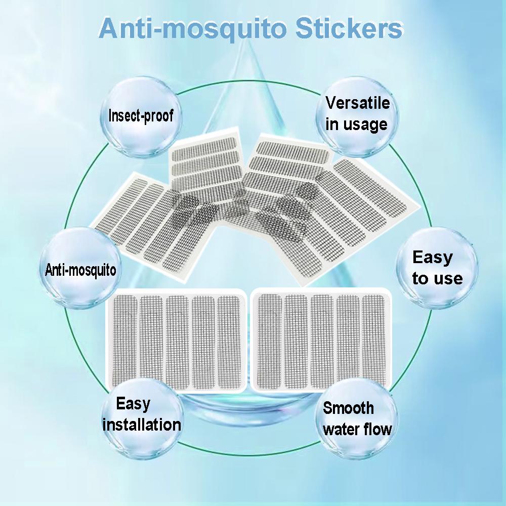 10-50 Pcs Window Screen Patch Exhaust Grille Window Door Drainage Hole Anti-mosquito Paste Mesh Screen Invisible Repair Subsidy