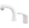 SANEI Single Spray Mixer Faucet for Washing 1m Switchable Water Made In White Hair, Eco-Friendly, Pull-Out Hose, Flow, Japan, K37610EJV-13,