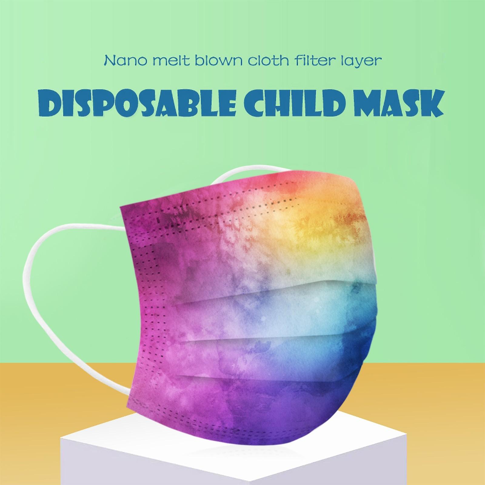 

10 шт. Одноразовая маска с акварельным градиентом для взрослых, маска из мелтблауна фиолетовый