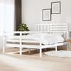 VidaXL Bed Frames White Solid Wood 150x200 Cm Extra Large