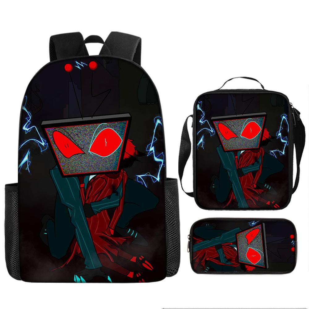 3-delige Schoolrugzakset voor Studenten Grote Capaciteit Oxford Stof Schooltas met Schouderband en Etui 3 piece set