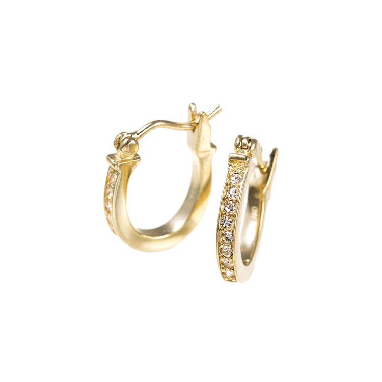 Coach Letter Engraved Inlaid Gold Plated Copper Earrings Women earrings F54497 Single Item