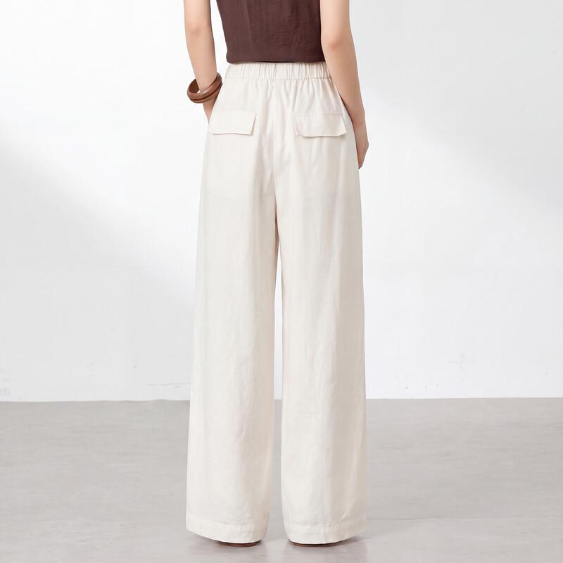 La Chapelle Women's Lyocell Blend Wide-Leg Pants