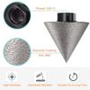 HARFINGTON Diamond Beveling Chamfer Bits 2"/50mm Dia 5/8-11 Thread Cone Grinder Bit with Adapter, Countersink Drill Bit To Enlarge Holes for