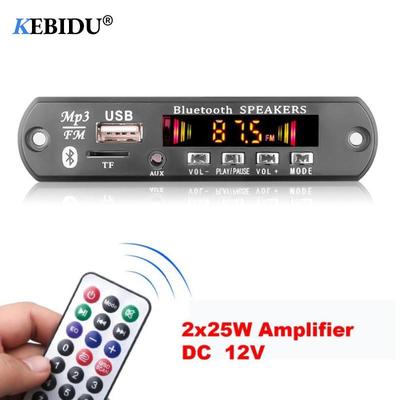 Decoder MP3-Player Bluetooth 5.0 FM-Radio TF USB AUX-Recorder-Modul Stereo mit Farbbildschirm Fernbedienung Unterstützt 2 * 25 W Leistungsverstärker DC 6 V-18 V