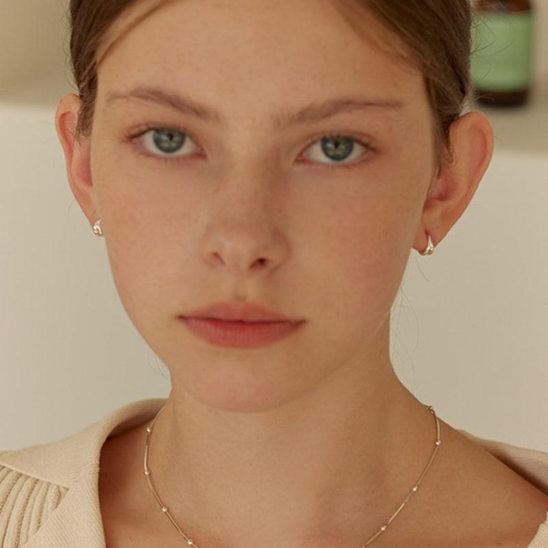 Lewe Two teardrop fit earring