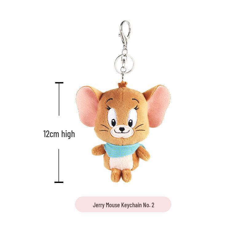 Tom & Jerry Cartoon Plush Keychain - Cute Tom Cat Pendant Bag Accessory