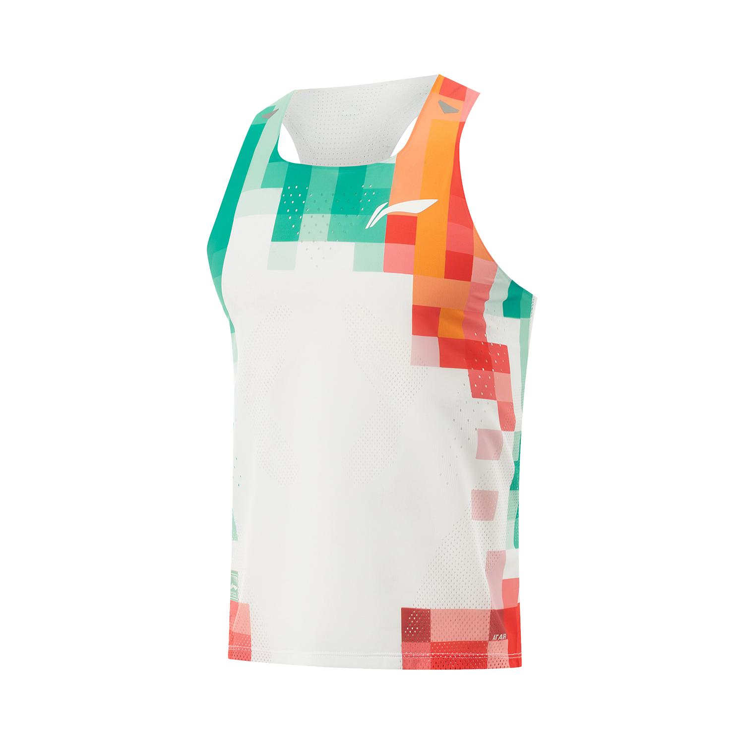 

Li Ning Беговая серия Приталенный крой Квадратный вырез Дышащий Быстросохнущий Беговой жилет Мужские топы Стандартный-Белый Слава-Красный Нефритово-зеленый AAYV007-3 2XL