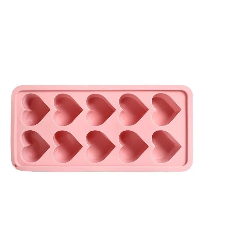 Summer Popsicle Maker Heart Shaped Silicone Ice Cube Trays for Diy Love Heart Ice Cubes Chocolate Candy Mold Bpa for Cocktails