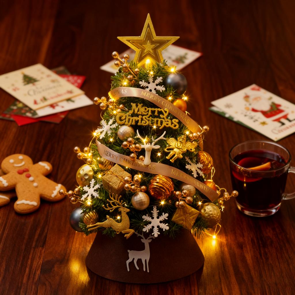 Small Christmas Tree Decoration Centerpieces With Ornaments Desk Christmas Tree For Desktop Office Home Room Holiday Festive