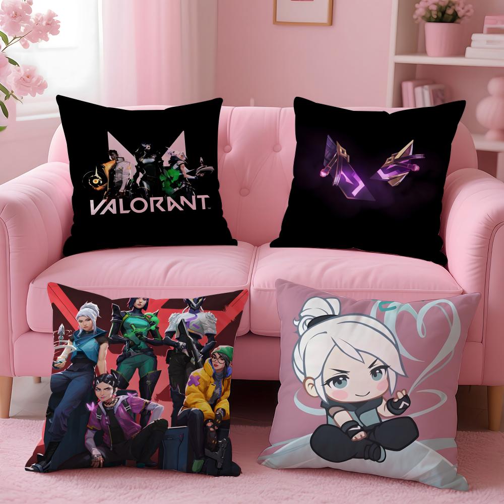 game tactical VVALORANT Cushion Cover Pillow Case Soft Friendly Fabric  Concealed Zipper