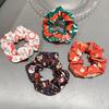Elegant Christmas Print Hair Tie: Stylish and Simple Large Ring Hair Accessories for Women