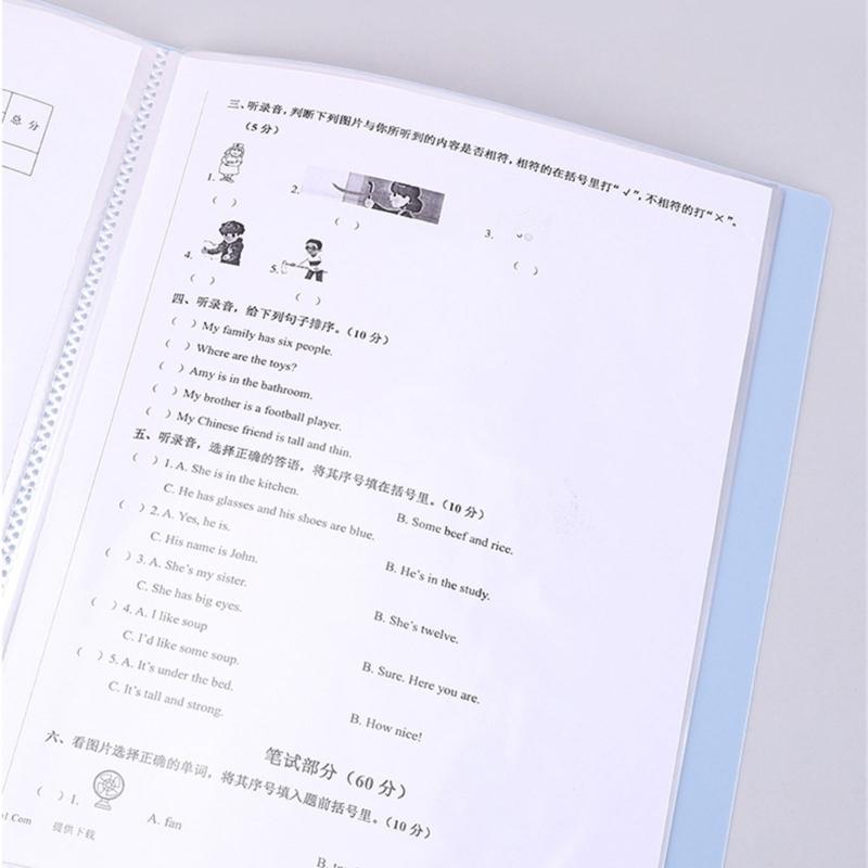 30 Pocket Document Display Folder Letter Size Display Book for School Office Presentations Filings Financial Documents