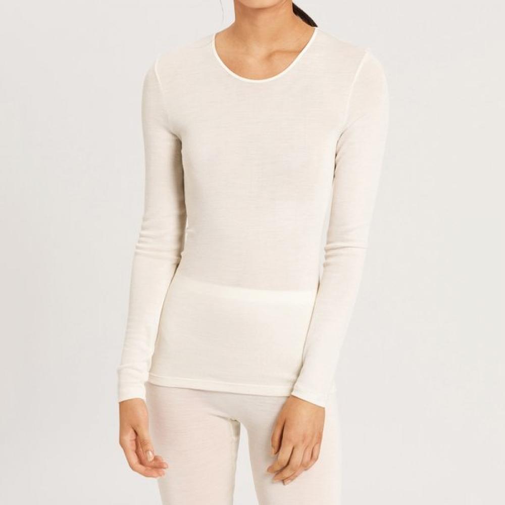 

Hanro Вовняна шовкова кругла футболка з довгим рукавом 71409 Cygne cygne/L