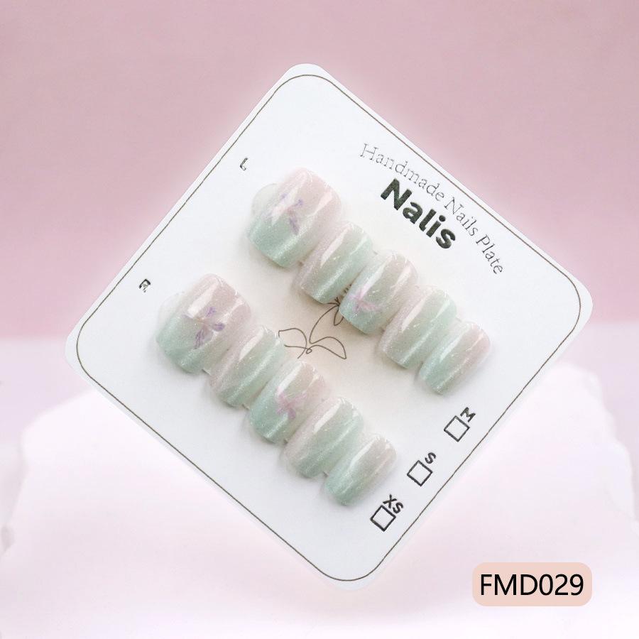 Cat's Eye Model, Beautiful Temperament, Little Fairy, Royal Sister Style Nail Art, High-end Niche 10 Pieces, Sub-size Wearing Nail
