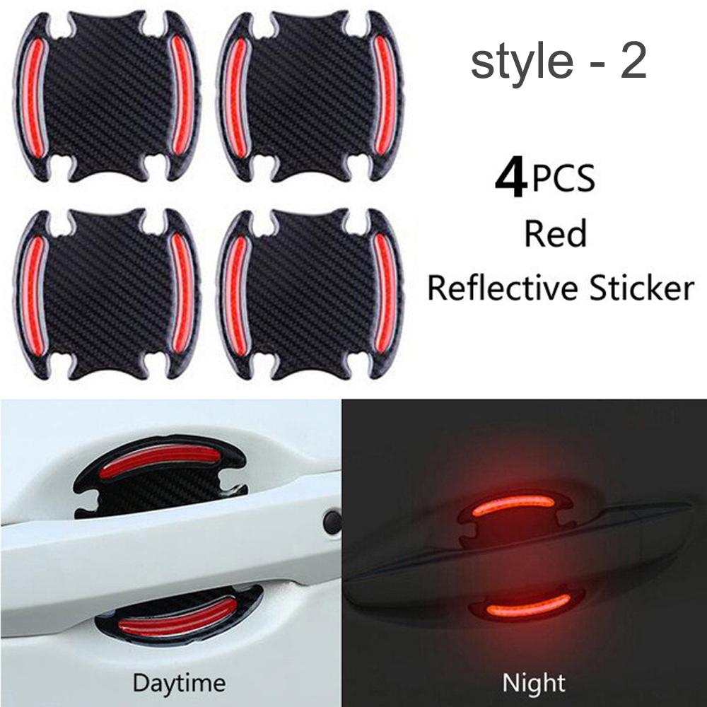 Universal-Carbon Faser Auto Tür Griff Farbe Scratch Protector Aufkleber Abdeckung Schutz Schutz Film Auto Sicherheit Reflektierende