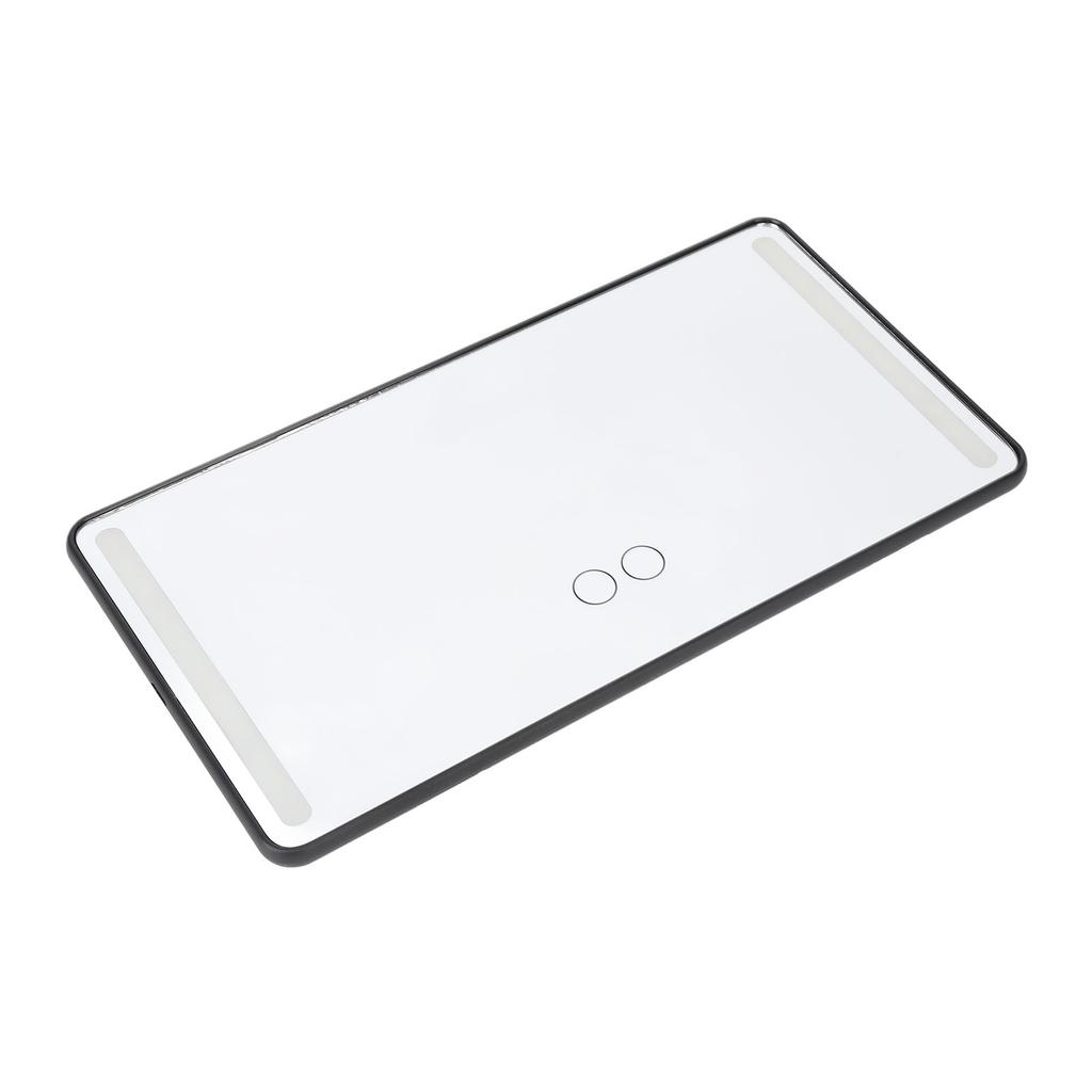 Auto Schminkspiegel Touchscreen Dimmbar Wiederaufladbar 3 Lichter LED Auto Kosmetikspiegel Schwarz