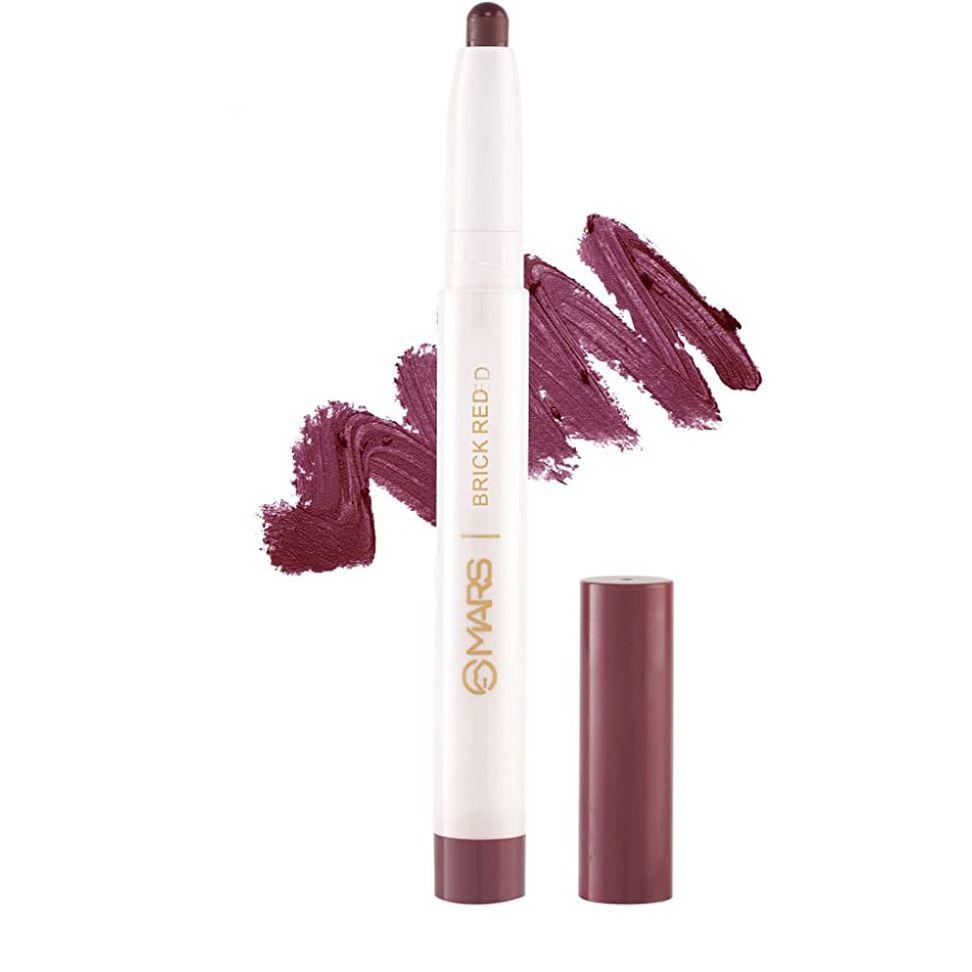 MARS Nepřenosná Dlouhotrvající Poppins Otočná Matná Tužka na Rty (Třešňově červená-02, 1,3 g)