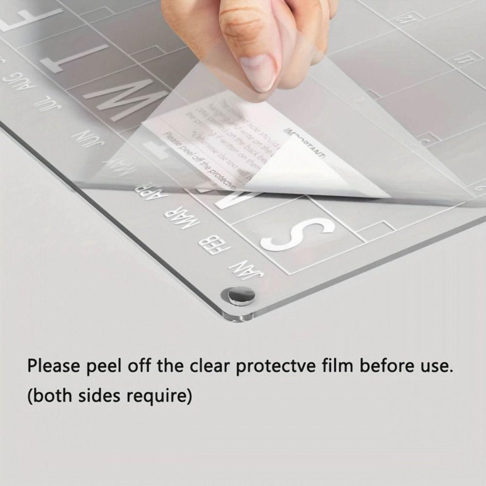 Multifunctional Fridge Weekly Calendar Transparent Erasable Memo Board  Office/Home Use