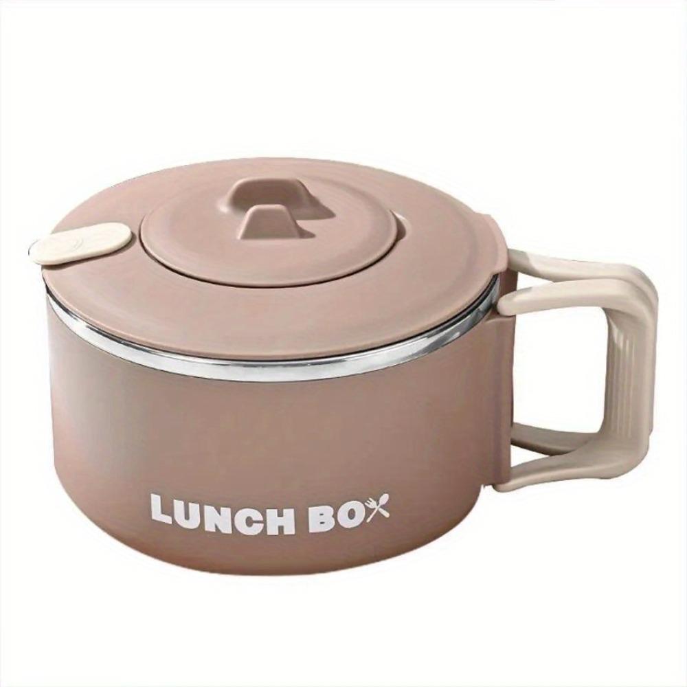 

Stainless Steel Microwave-Safe Lunch Box with Lid - Lightweight, Portable Bento Bowl for School, Office, and Outdoor Use 1 света кофе