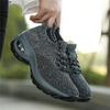 Fashion Women Platform Shoes Knitted Mesh Casual Sneakers Lace-up Outdoor Shoes for Walking Traveling Shoes