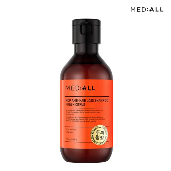 MEDIALL Scalp Cleansing, Hair Loss, Dandruff Relief, Mildly Acidic Shampoo 100ml, Citrus Fragrance Shampoo 100ml citrus scent