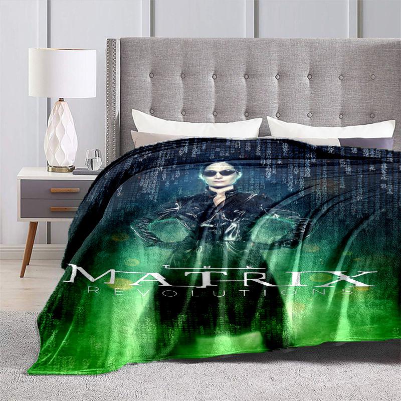 1pc The Matrix Revolutions Cartoon Blanket,Portable Throw for Travel & Camping, All Season Cozy Blanket,Ideal Gift
