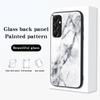 For Samsung Galaxy A05s 4G Cover Marble Pattern Phone Case Tempered Glass+PC+TPU Shell