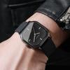Modische Herrenuhren mit minimalistischem Quarzwerk und lässigem Lederarmband