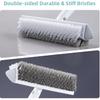 MOPALL Floor Scrub Brush With Long Handle 55", Dual-Sided Stiff Bristle Grout Brush With 180° Rotatable V-Shape Head, Heavy Duty Shower Cleaning