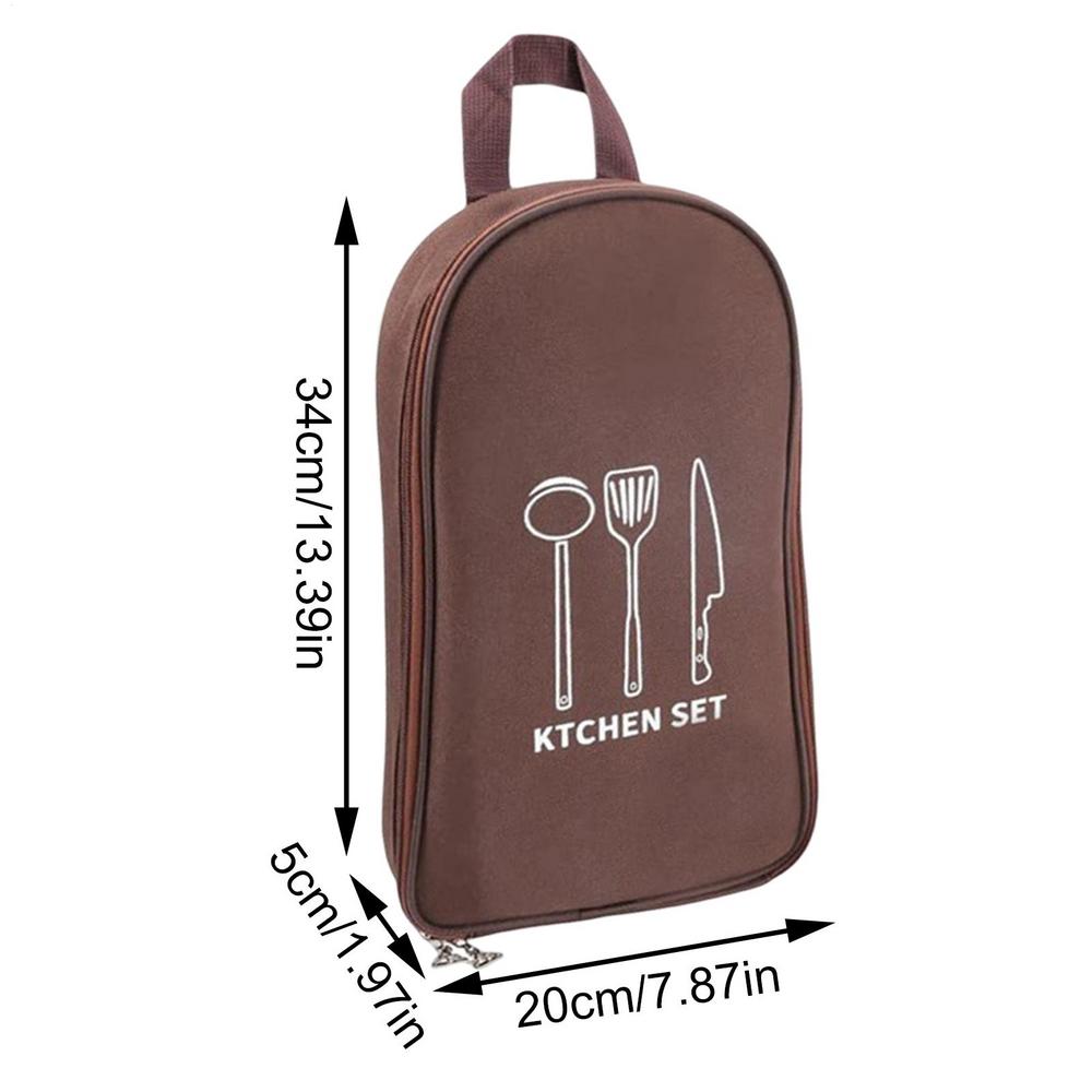 Outdoor Cooking Bag Camping Storage Bag PortableCooking Utensil Organizer Storage Pouch Picnic Bag Utensil Storage Pouch кофейный